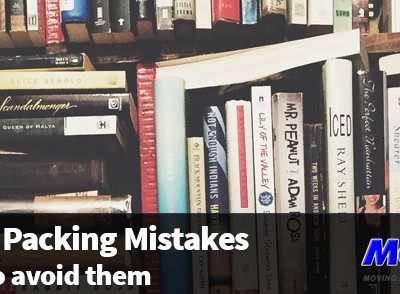 Image of Books with the Text: Common Packing Mistakes (and how to avoid them) | Mov2Day Blog